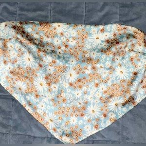 Light Blue Floral Bandana Top